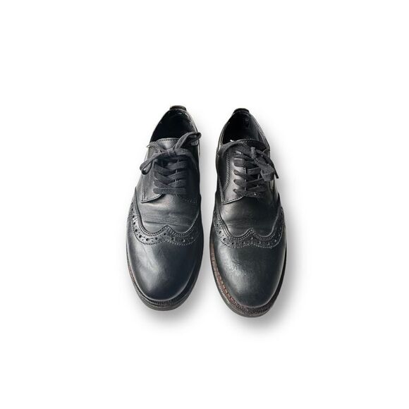 Coach Bleecker Wing Derby Dress Shoes Black Leather Wingtip Size 10D